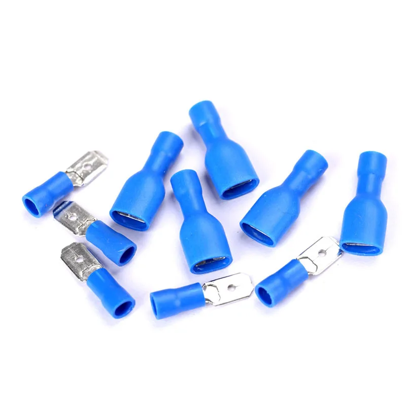 New Female/Male Spade Insulated Electrical Crimp Terminal Connectors 50Pairs   WXV Sale