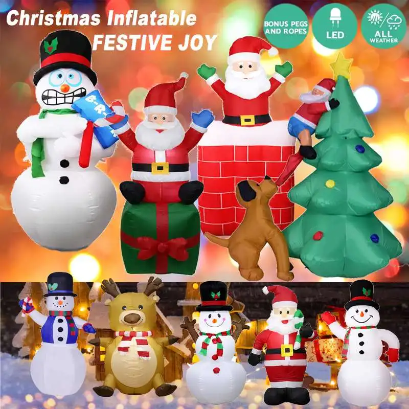 

Led Inflatable Santa Claus Snowman Elk Christmas Decoration New Year Party Home Shop Yard Garden Decoration Christmas ornaments
