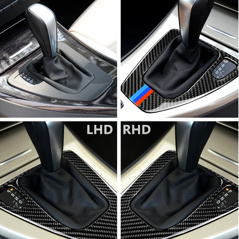 

For BMW 3 series E90 E92 E93 2005 2006 2007 2008 2009 2010 2011 2012 Carbon Fiber Gear Shift Control Panel Cover LHD/RHD