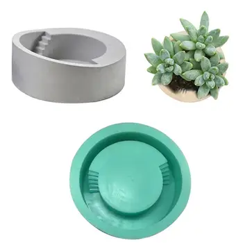 

Circular Shaped Stairs Cement Flower Pot Concrete Molds Home Garden Decoration Concrete Planter Pallet Silicone Mold Concrete