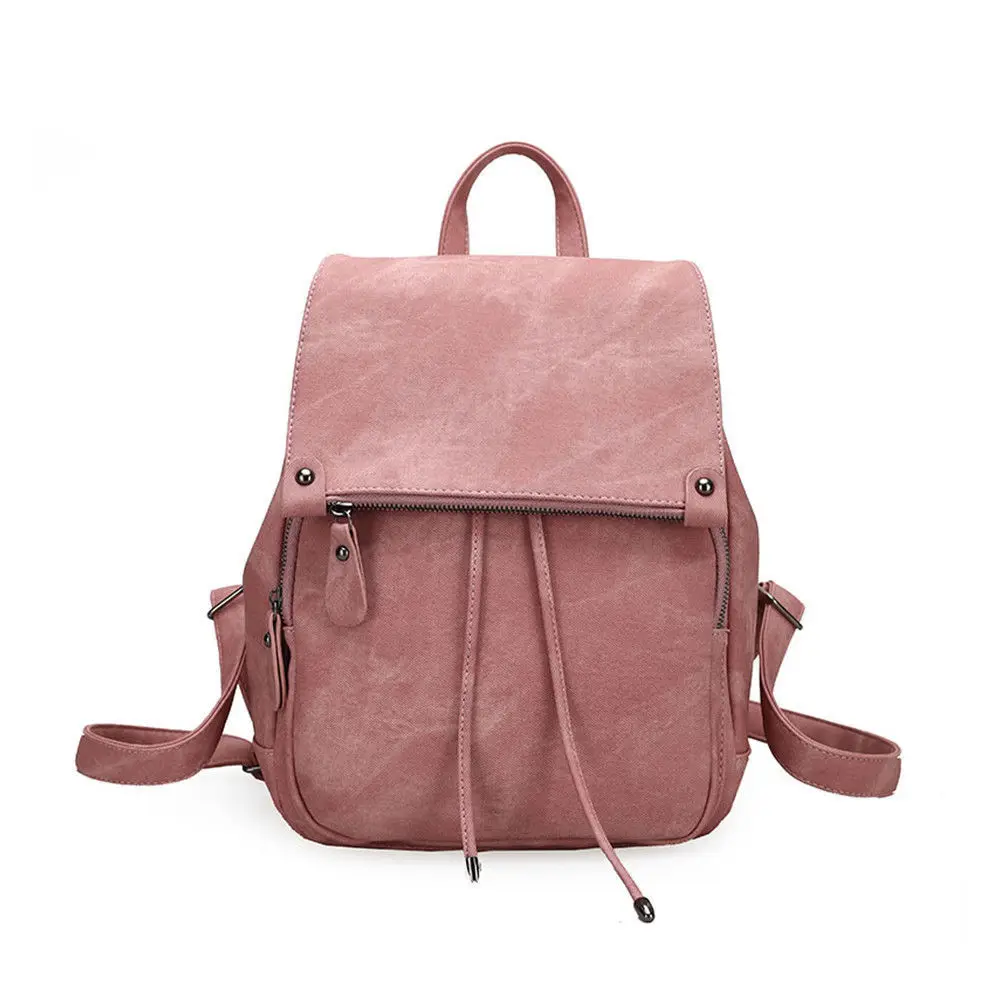 

Fashion PU Leather Pink Backpack School Bags Travel Backpack Rucksack for Women Girls
