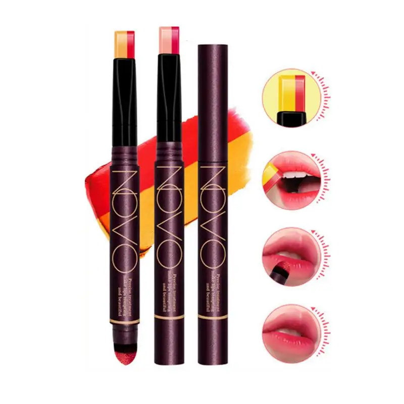 

Gradient Two-color Lipstick Biting Lip Makeup Air Cushion Sponge Head Moisturizing Lip Balm Natural Color Formula Cosmetics