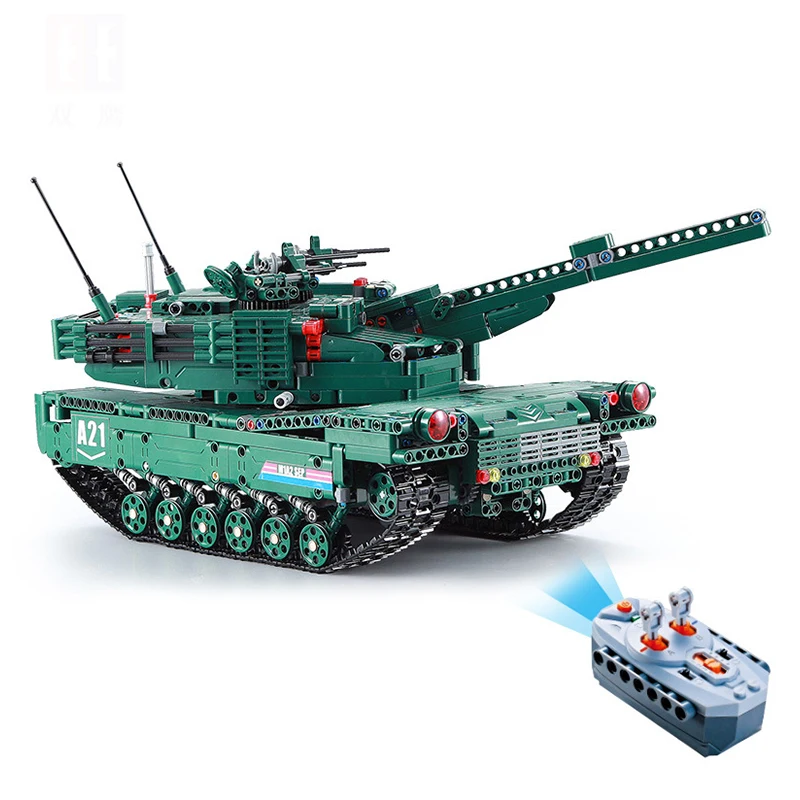 M1A2 RC модель военного танка строительные блоки 1498 шт. 1:20 трансформируемый