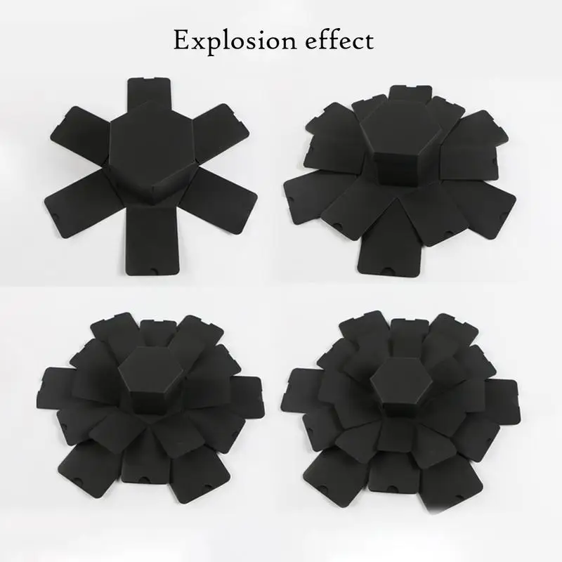 Шестигранник 5 слой 6 двухсторонняя взрыв Подарочная коробка современный подарок коробка DIY коробка для фотоальбома для День рождения расходные материалы