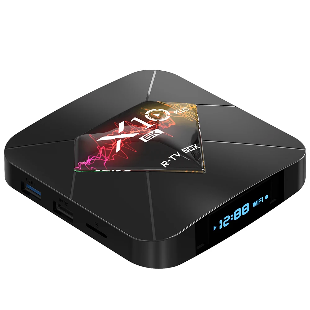 В виде буквы R ТВ коробка X10 Plus Android 9 0 Allwinner H6 4 Гб Оперативная память 32 GB/64 GB