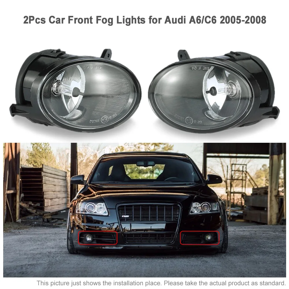 KKMOON 2PCS 55W Car Front Fog Lights LED Lamp for Audi A6 C6 2005 2008