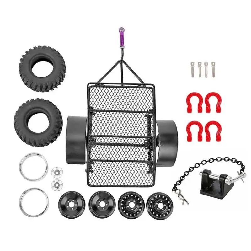 

Simulation Trailer Car Hopper Trail Tires for Tamiya CC01 for Axial Scx10 90046 90048 for Trx-4 1/10 RC Rock Crawler RC Car Part