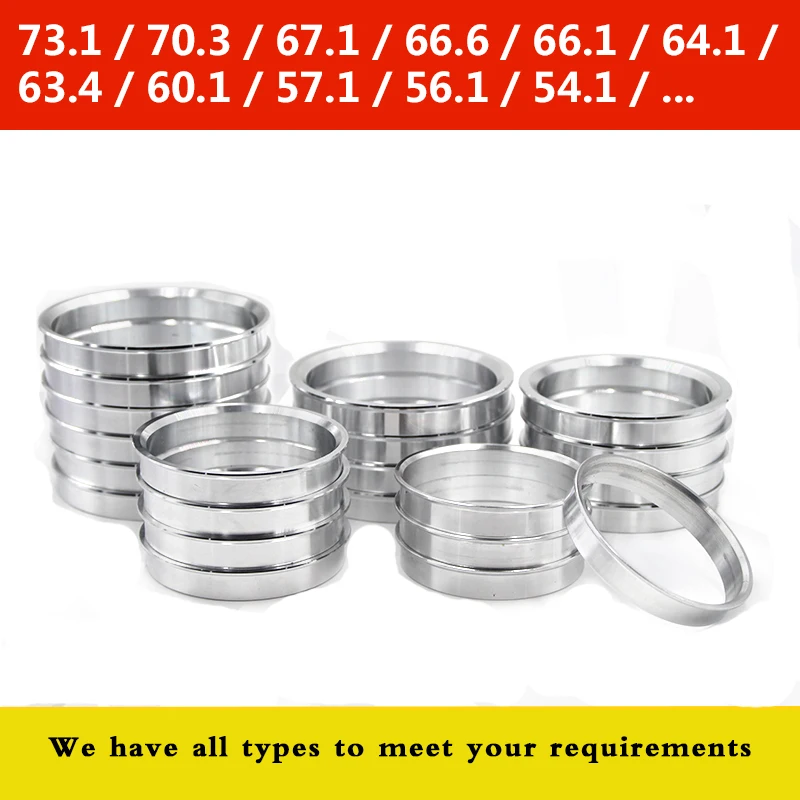 

4 pieces/ lot Wheel hub center rings OD 71.172.693.1 to 72.673.174.182106.1 Aluminum Alloy centric hub ring