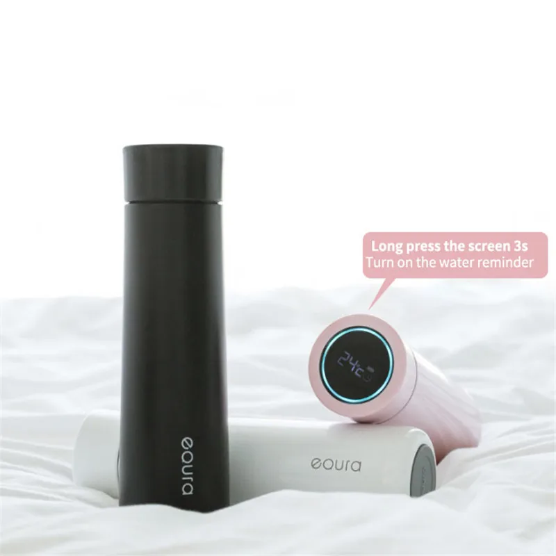 

Newest Water Bottles Vacuum Cup Smart Insulation Cup Smart Remind Function Cup Portable Wireless Charging For XIAOMI EQURA