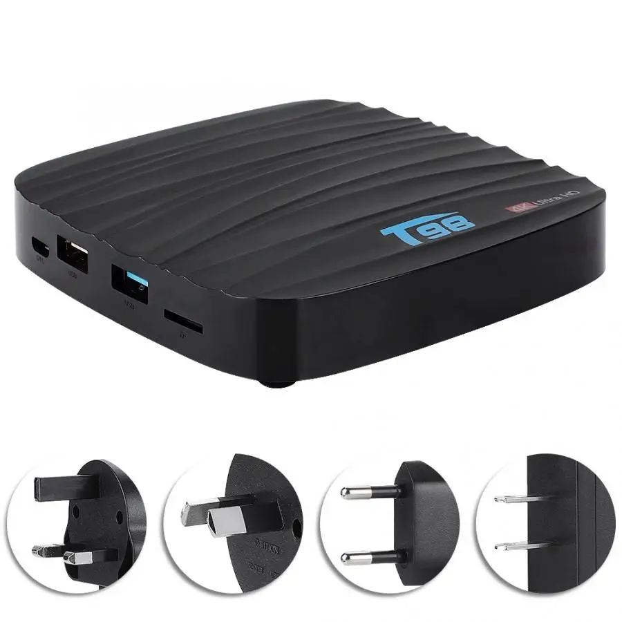 

TV Box T98 H6 4+32G Quad Core Voice Control Smart TV Set Top Box for Android 8.1 110-240V