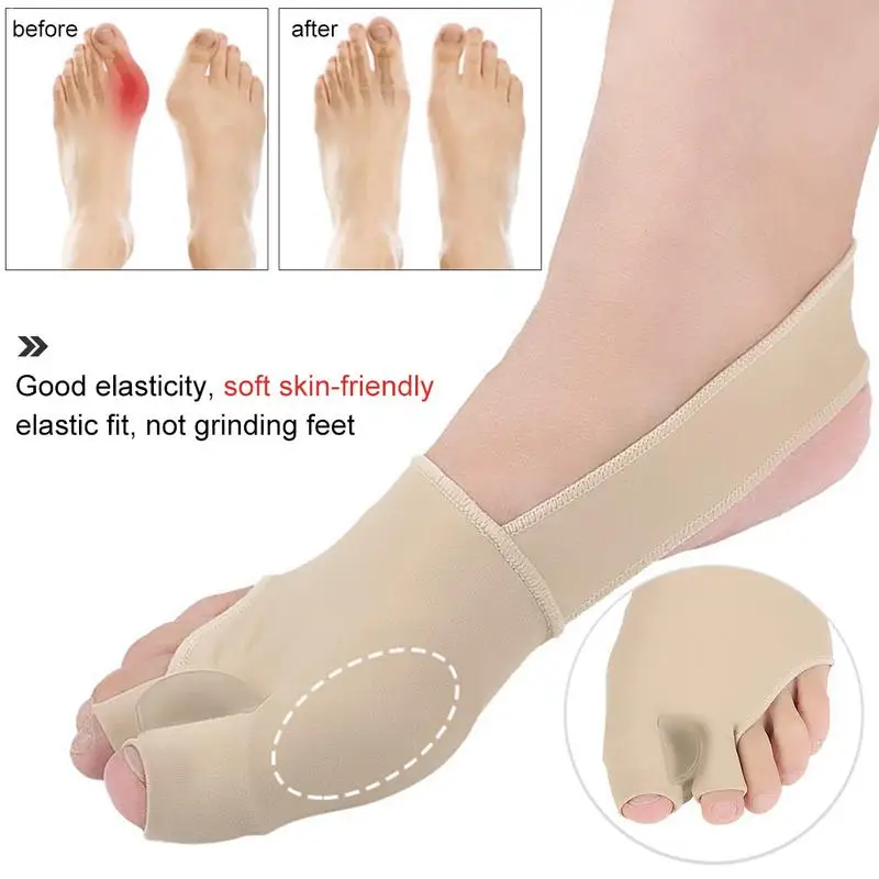 

1Pair Toe Separator Orthotics Feet Foot Care Bone Thumb Adjuster Soft Bunion Protector Pedicure Socks Toe Straightener