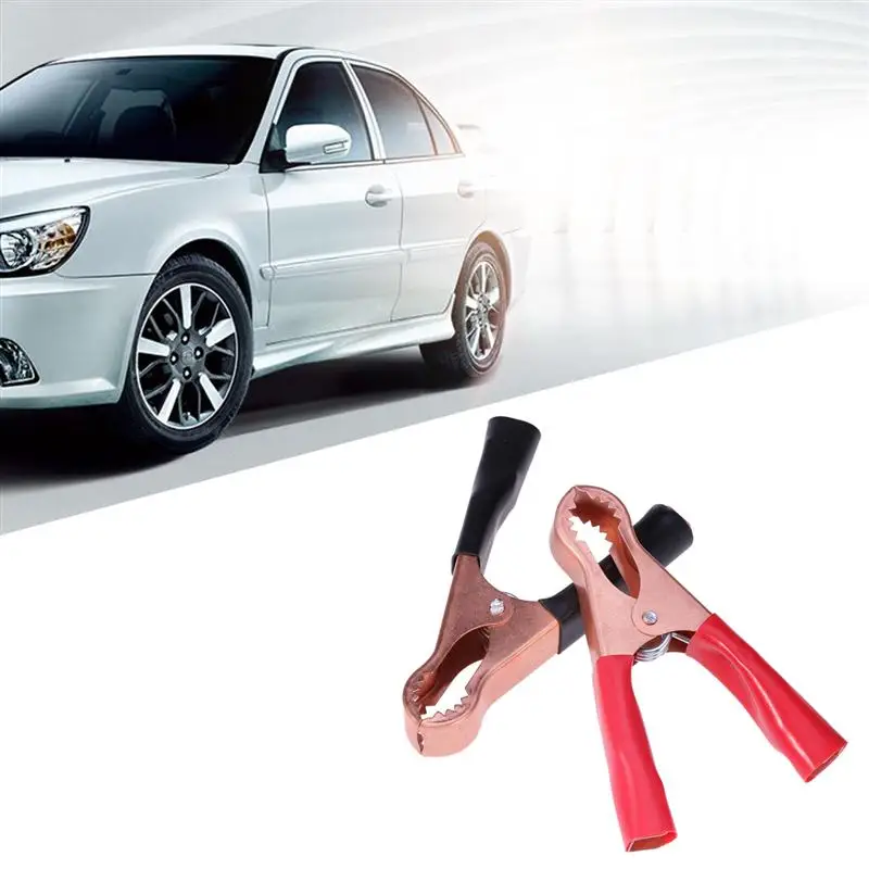 2 piezas de batería de coche Clips conectados Clip de la batería dientes batería Clipper cargador de accesorios para saltar a circuito de Cable vehículo 2 piezas de batería de coche Clips conectados Clip de la batería dientes batería Clipper cargador de accesorios para saltar a circuito de Cable vehículo