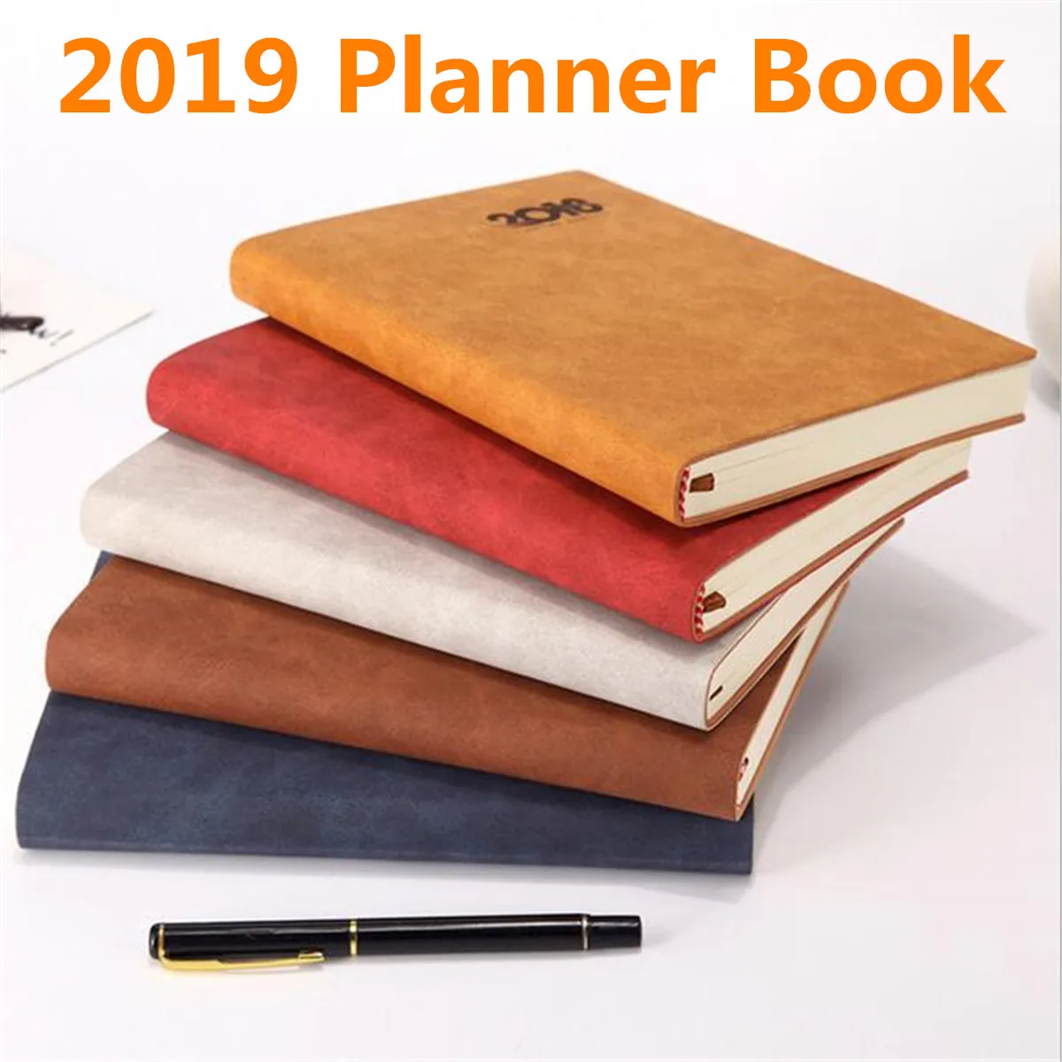 

2019 A5 Note book Planner Organizer for Daily Monthly Planner A5 Leather Notebook School Planner Notepad for Women Men Gift