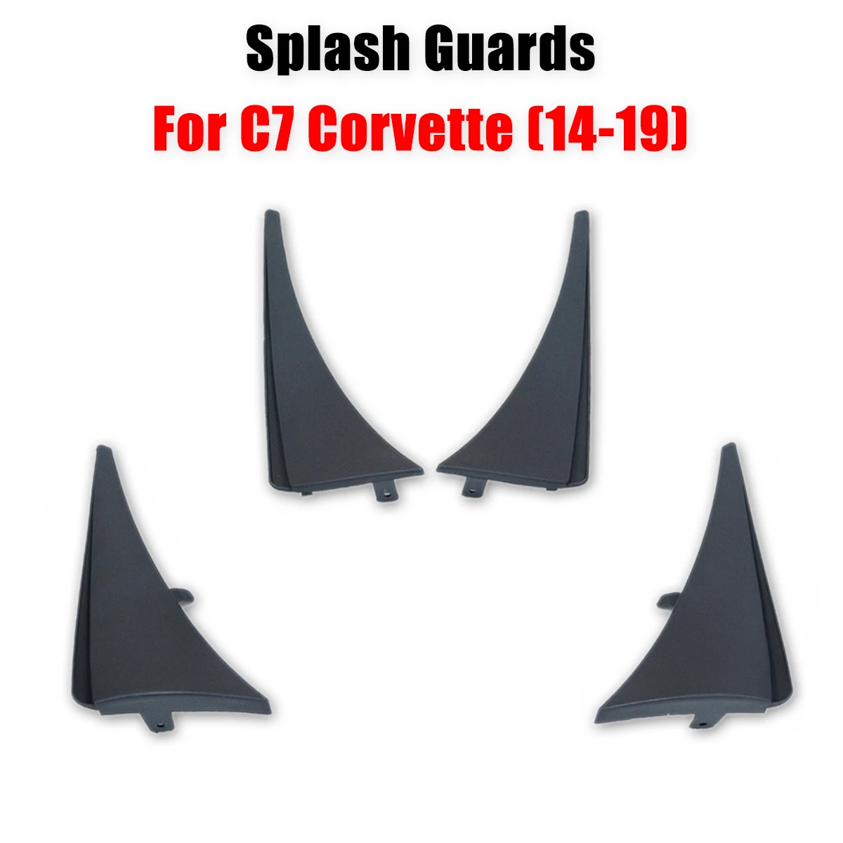 

For Corvette C7 2014 2015 2016 2017 2018 2019 Stingray For GM Front & Rear Wheel Mud Flaps Splash Guards Mud Flaps 22935639