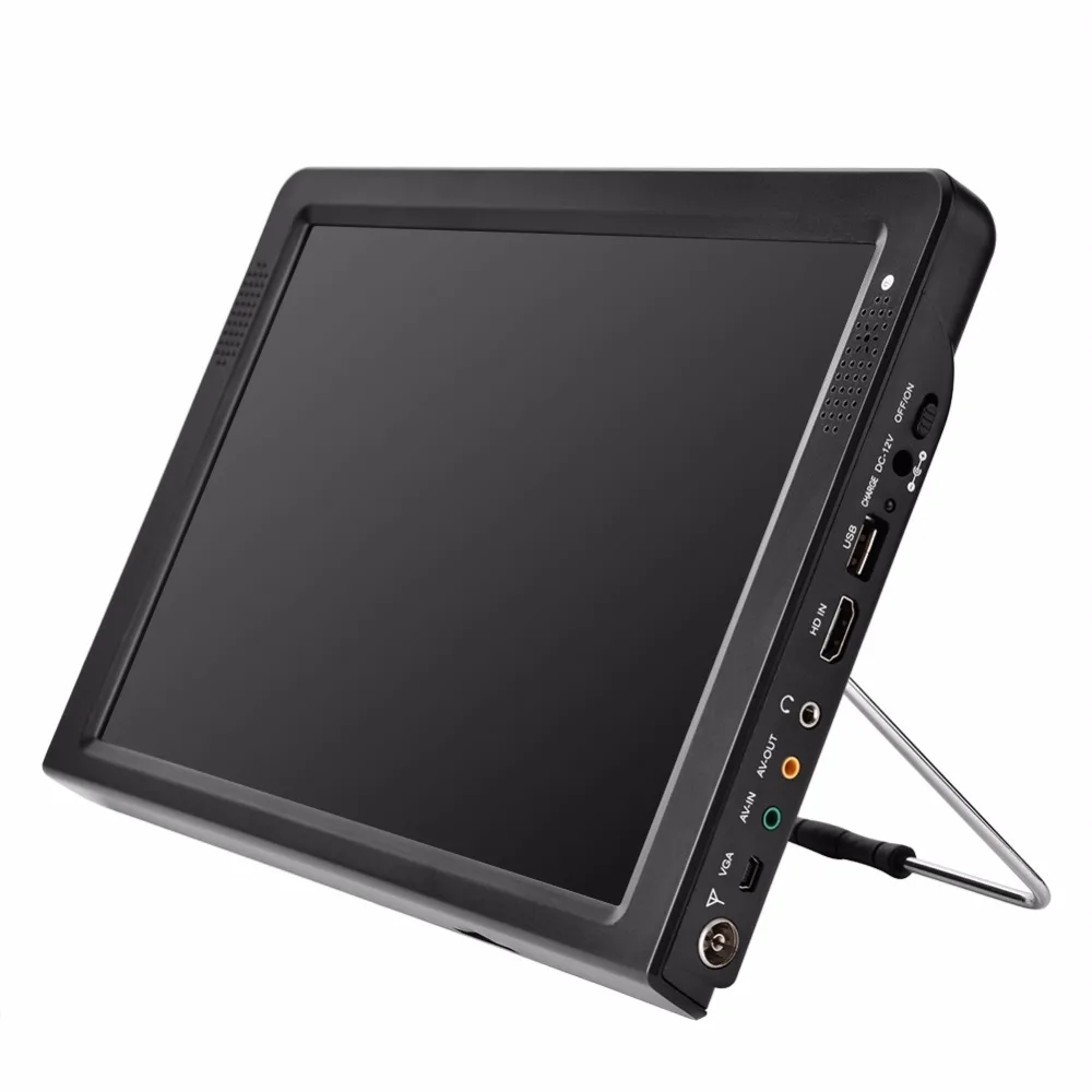 Eu Plug Protable Dvb Tv Television Player 12 Inches Rechargeable Digital Color Tft-Led Screen Hdmi Portable Television Player