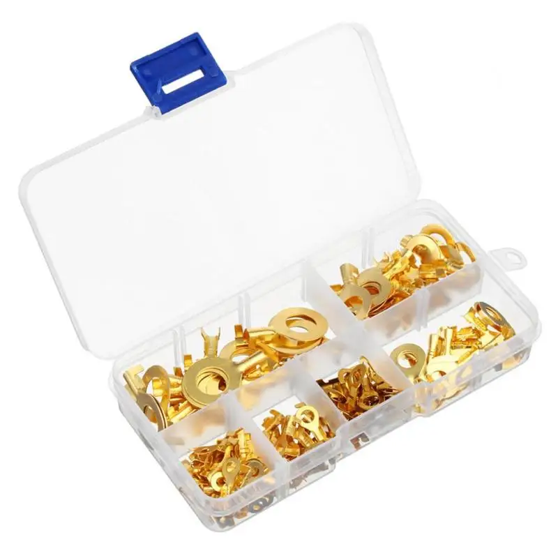 

150pcs/set Lugs Ring Eyes Copper Crimp Cable Connector Wire Terminals Kit