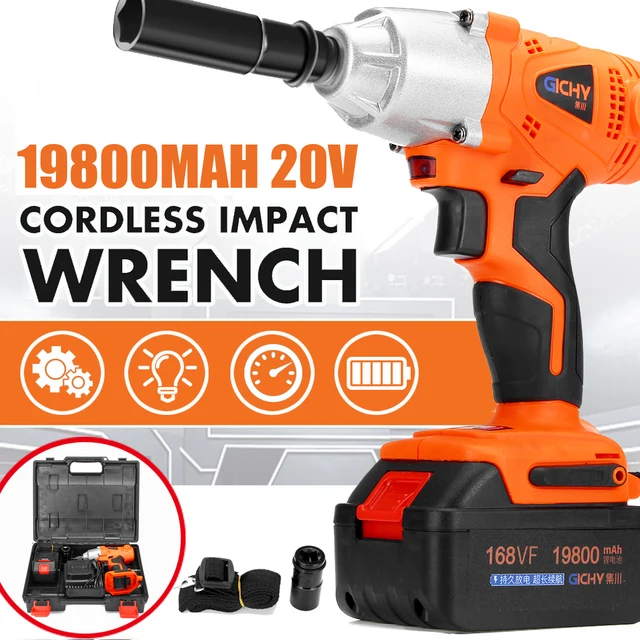 168VF Electric Wrench Impact Socket Wrench 19800mah Battery