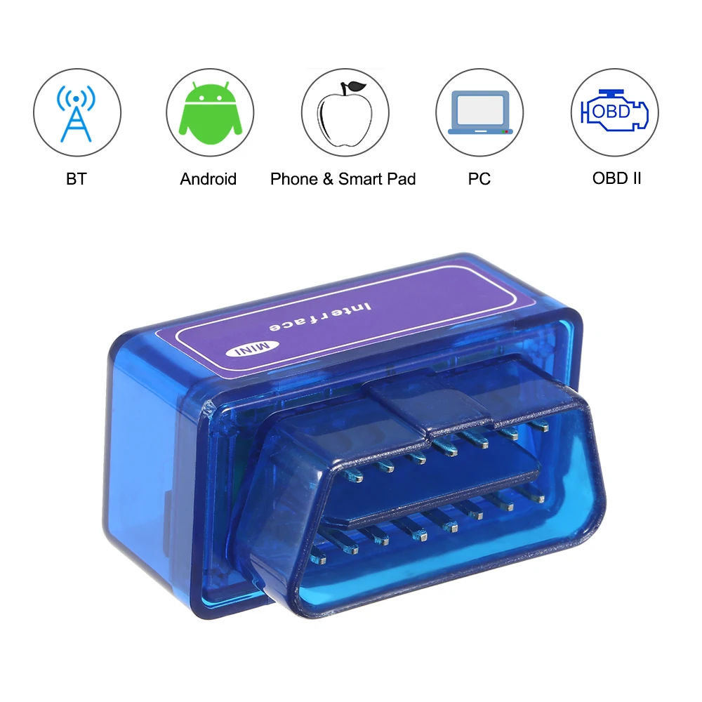 KKMOON mini obd 2 V2.1 BT 0 интерфейс OBDII автомобильный диагностический сканер считыватель