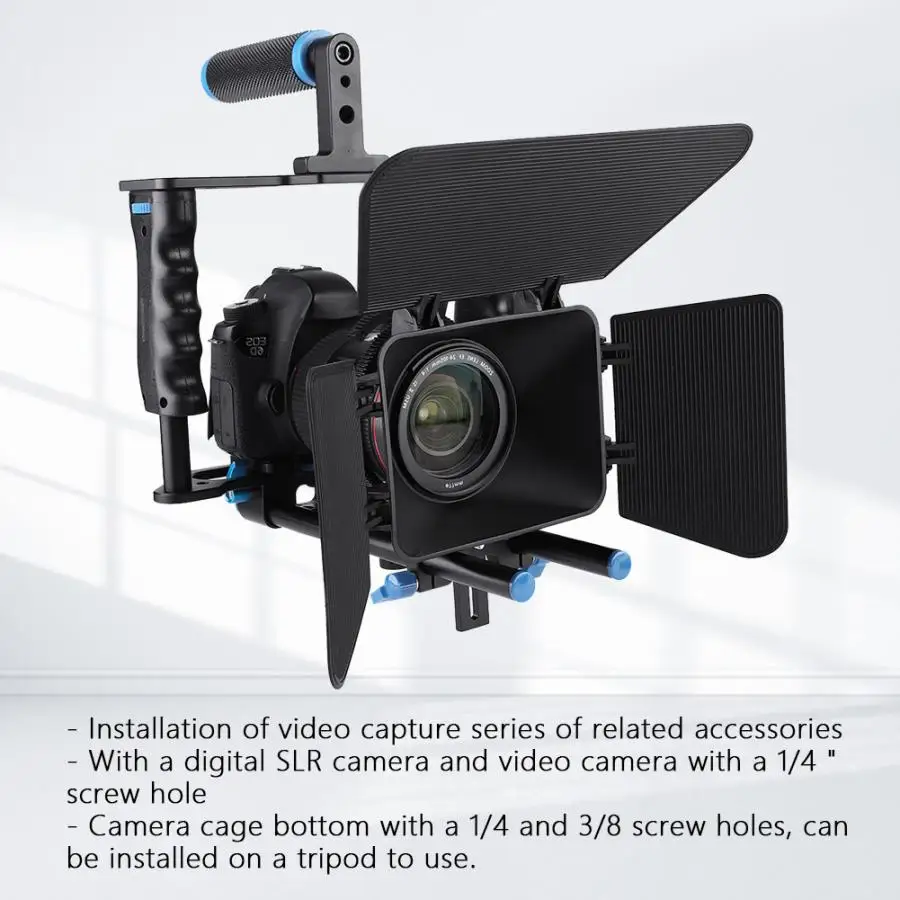 C200 Профессиональный DSLR Rig Видео камера стабилизатор поддержка клетка/Матовая