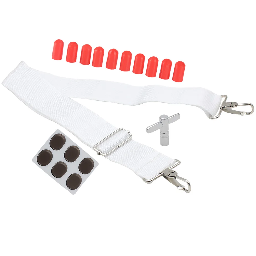 Buy Snare Drum Accessories Kit with Drum Strap + 10pcs Drumstick Silicon Tips