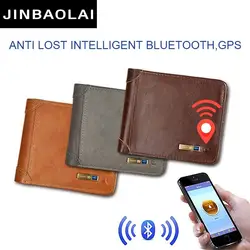 Новый Для мужчин смарт-кошелек RFID из натуральной кожи Lost Интеллектуальные Bluetooth кошельки костюм для IOS, Android Мужской умный кошелек держатели