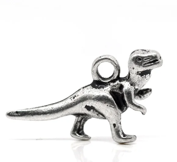 

Lovely 50 Silver Tone Dinosaur Charms Pendants 22x12mm (B14767)