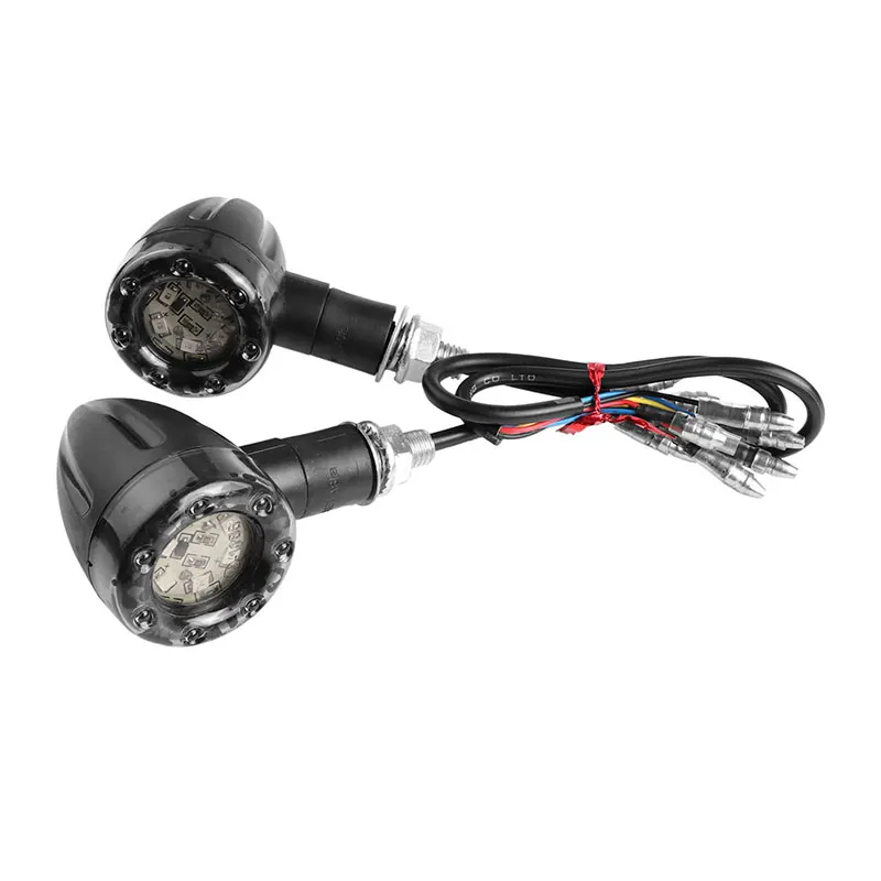 

Motorcycle LED Turn Signal Indicator Light Turning Amber Lamp Bulb Motorbike Lamps Blinker Flash Lamp Bullet Shape