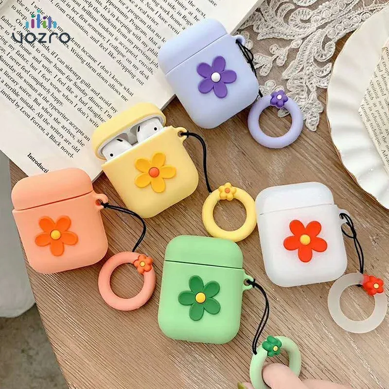 

VOZRO Small flower Wireless Bluetooth Earphone Case For Apple AirPods Silicone Headphones Cases For Airpods 2 Protective Cover