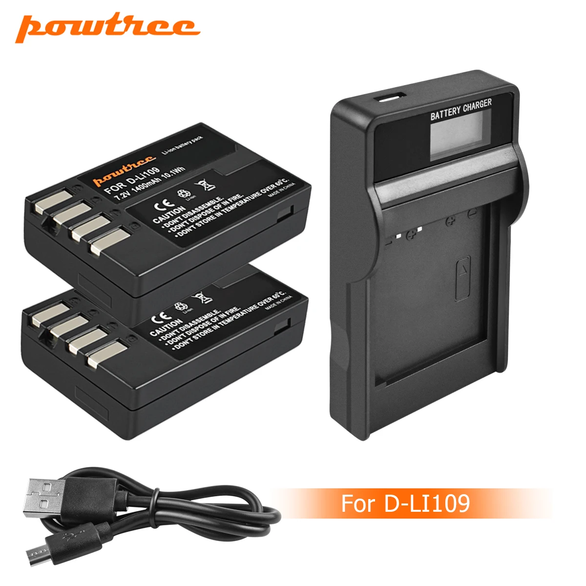 Зарядное устройство Powtree D Li109 DLi109 для вспышки с ЖК дисплеем|Перезаряжаемые