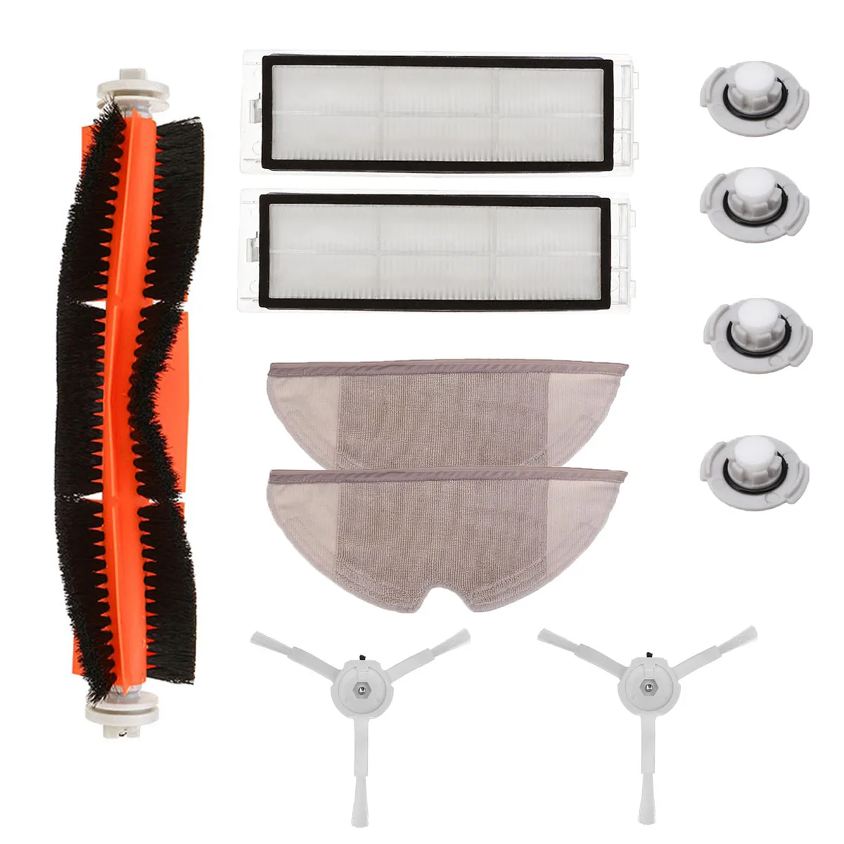 

11Pc/Set Main Brush HEPA Filter Mop Cloth Side Brush for Xiaomi Roborock Robot S50 S51 Part Filters Cores Vacuum Cleaner Parts