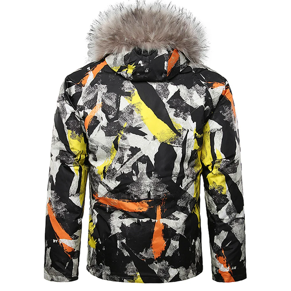 Camouflage Ski Jacket Men Paint 