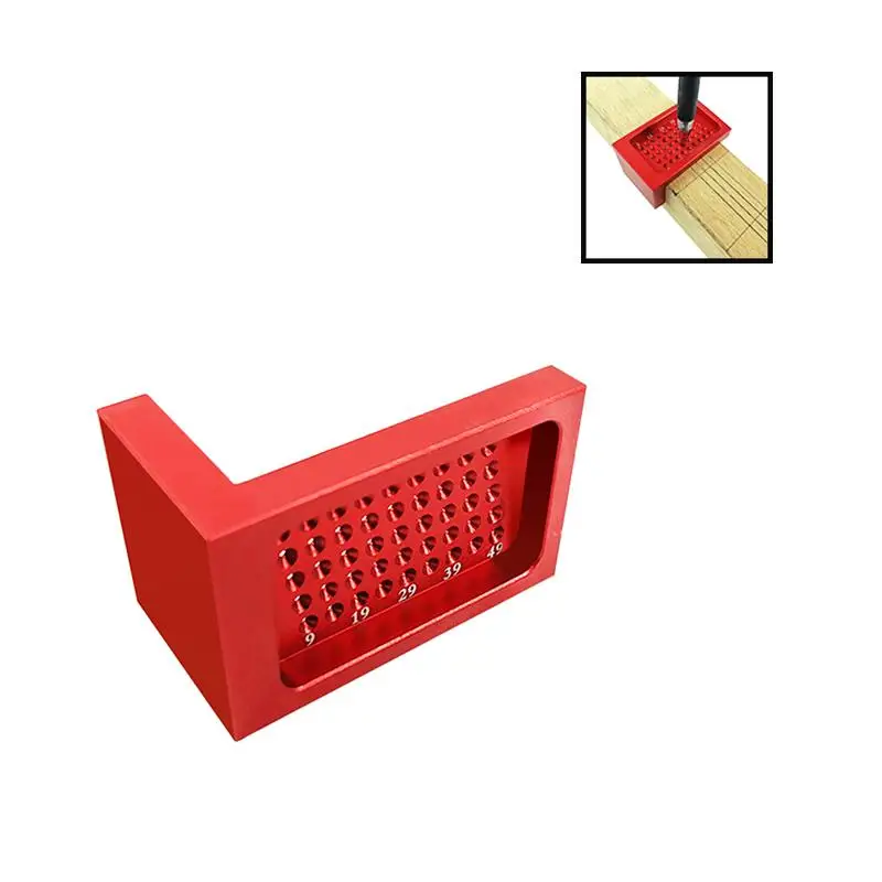 

T-50 Measuring Tool Aluminum Alloy Precision Woodworking T-type Scribe Mark Measurement Cross-calibration Marking Ruler
