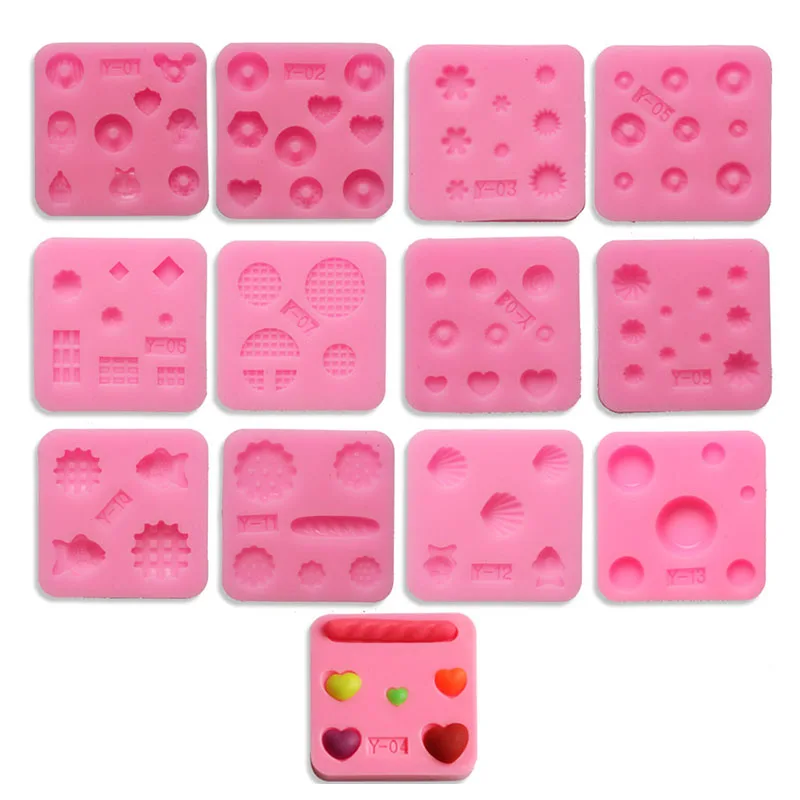 

1Pcs Food Grade Shell/Heart/Dot Pattern Baking Accessories Silicone Chocolate Mold DIY Cake Decorating Tools Mini Gemstone Mould