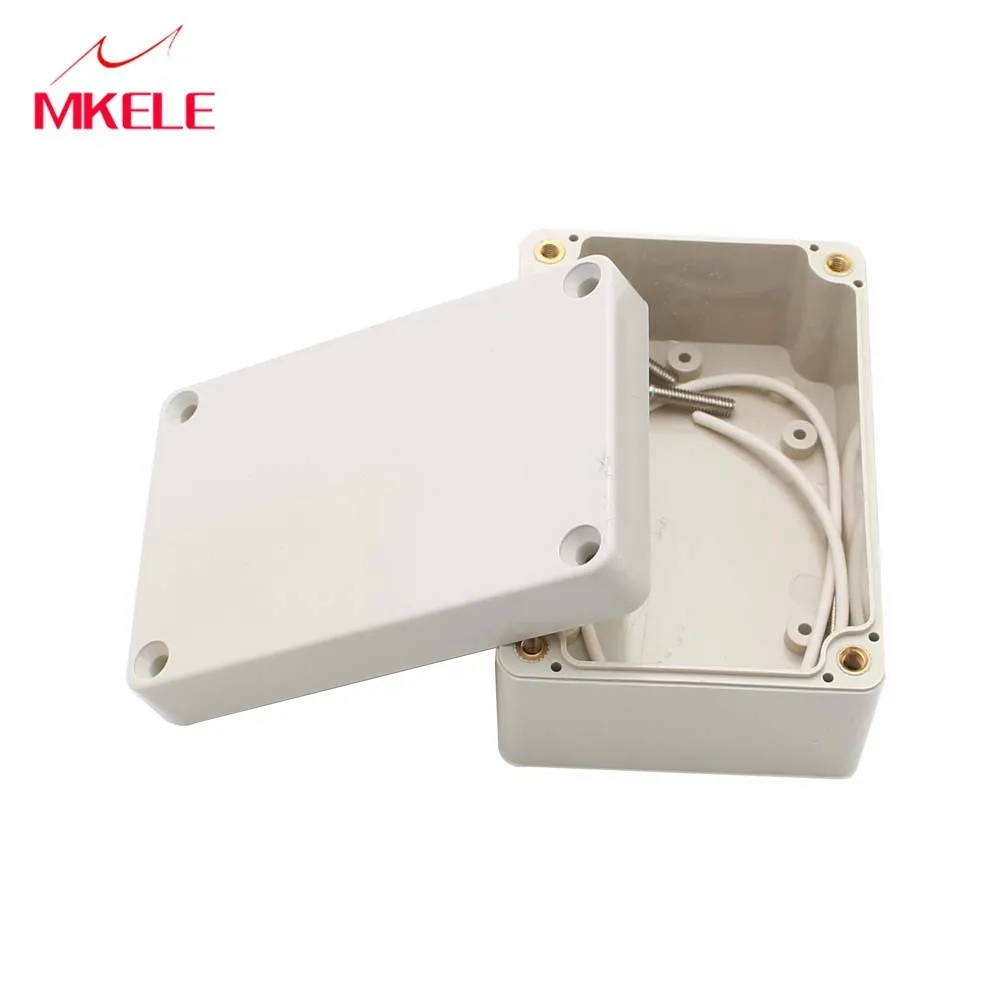 Meest Populaire Waterdichte Plastic Doos Project Junctioning Shell Cover , Elektrische Dozen Met Grijs Deksel M1-100x68x50 mm