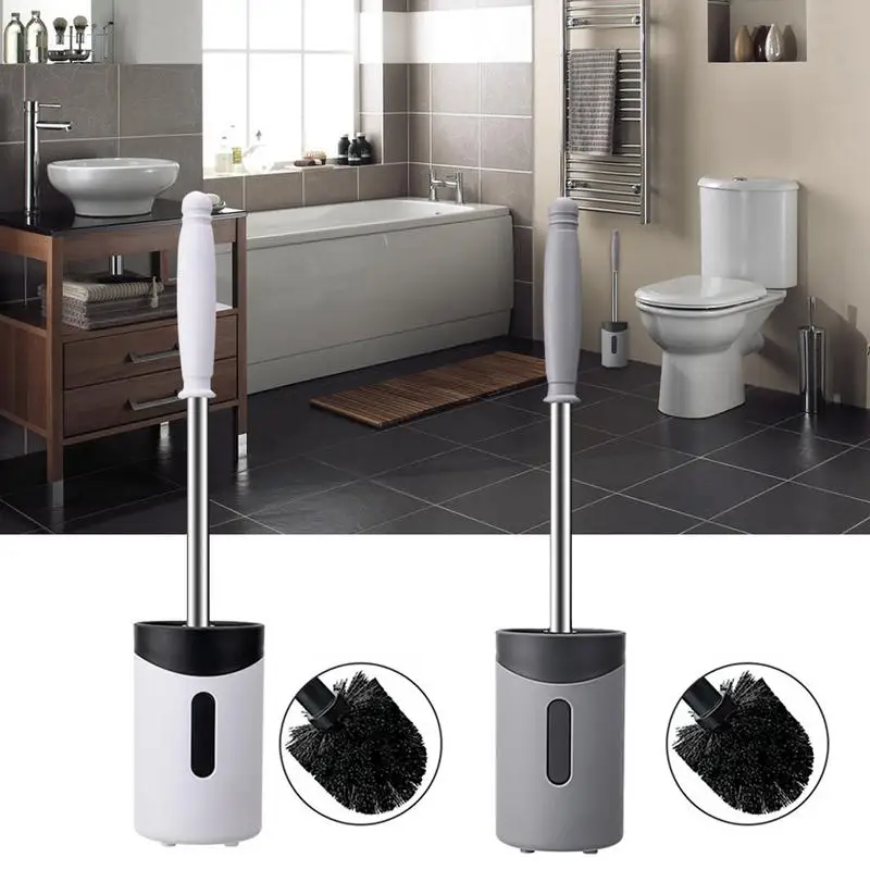 

Bathroom Household Brush Full Angle Decontamination Soft Long Handle Cleaner Set Punch Free Cleaning Brush