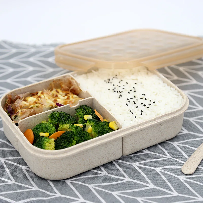 Скандинавская японская разделенная герметичная коробка для завтрака может микроволновая сетка для работы Удобная коробка для студентов рисовый корпус коробка для еды набор