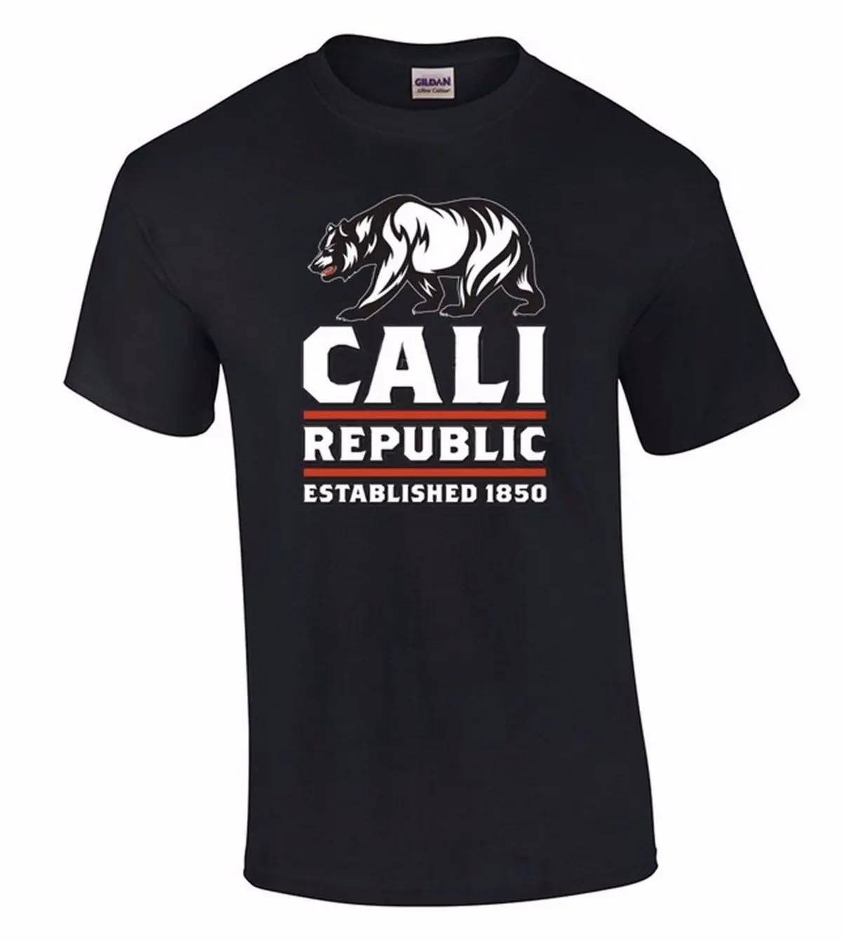 

Tops Male T Shirt Crew Neck Men New Style Short Sleeve Cali Republic Established 1850 California State Bear Old School Tee Shirt