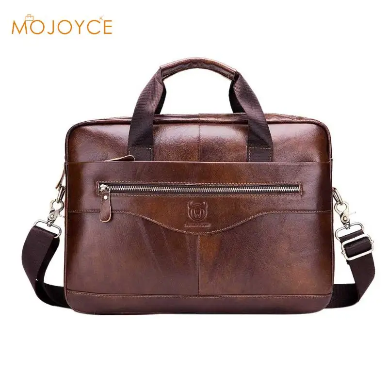 

BULLCAPTAIN Shoulder Handbags Brown Genuine Leather Men Business Laptop Briefcase Travel Crossbody Bags lBolso de mano 2019