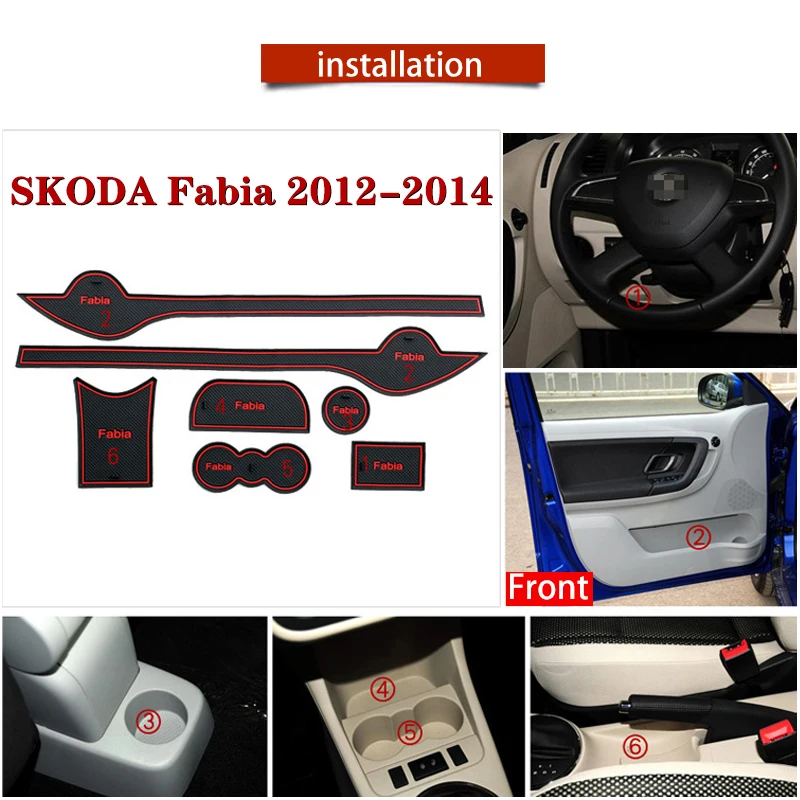 7X для SKODA Fabia 2012 2013 2014 автомобильные аксессуары накладки на внутренние ворота