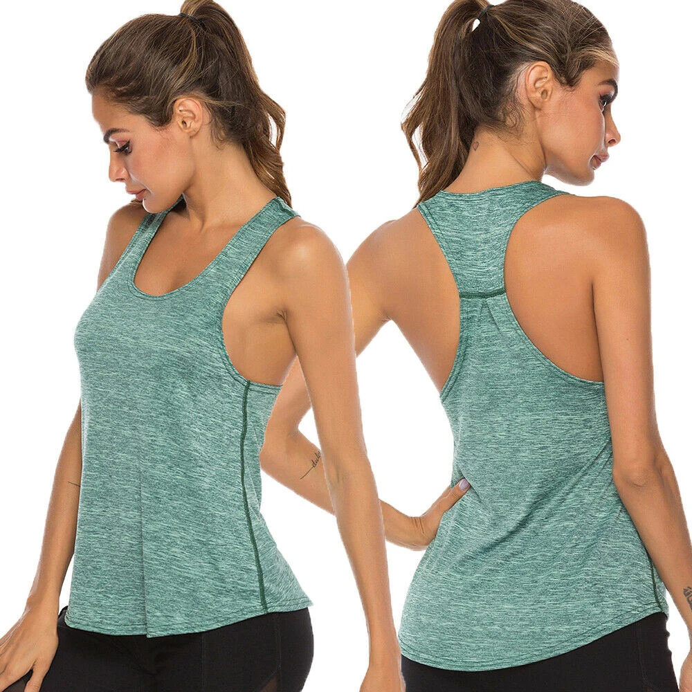

Women's Casual Sports Vest Base Layer Top Stretch Moisture Wicking Fitness Quick Dry Gym Yoga Shirt Workout Jogging Sportwear