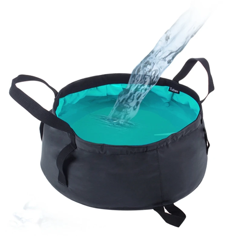 

Portable 8.5L Folding Bucket Jerribag Wash Basin Foldable Camping Water Pot Pail Portable Basins