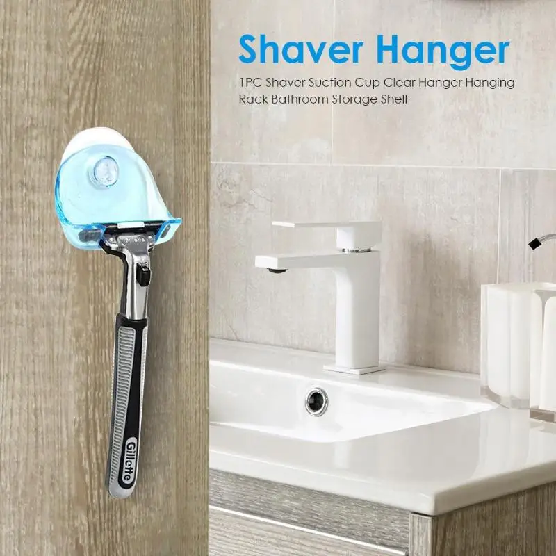 

1/2pcs Shaver Hanger Eco-Friendly Super Suction Cup Razor Rack Bathroom Razor Holder Shaver Hanging Rack Bathroom Storage Shelf