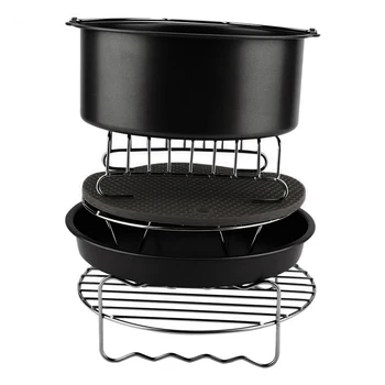 

6Pcs Durable Baking Basket Pizza Plate Air Fryer Accessories For Cooking Kitchen