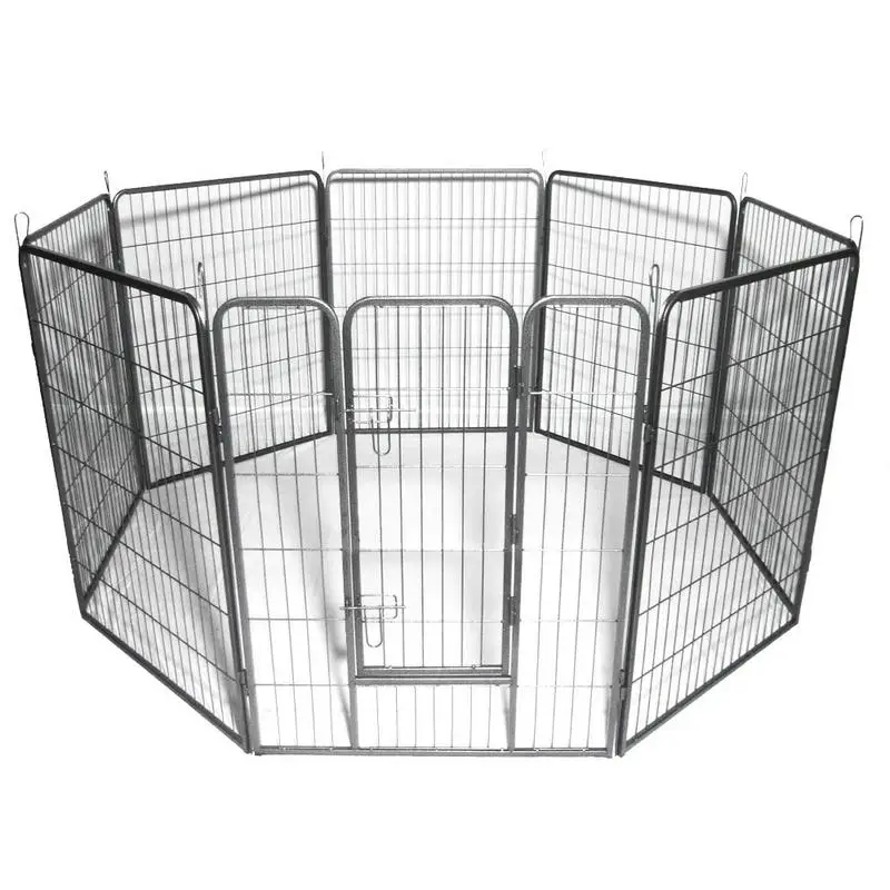 24&quot Pet Dog Cat Iron Playpen Tent 8 Panel Portable Puppy Cage Soft Crate Folding Exercise Kennel Play Game Houses Safe Fence | Дом и сад