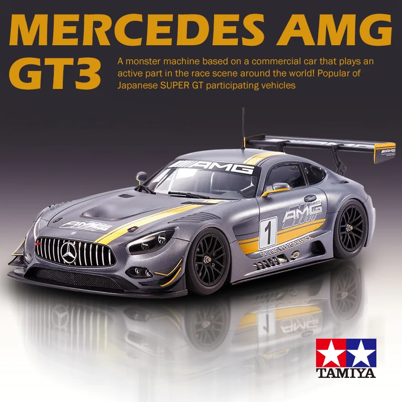 

Tamiya Car Model 1:24 Mercedes-Benz AMG GT3 Sports Car Plastic Assembly Model Children's Toys Gift Free Shipping