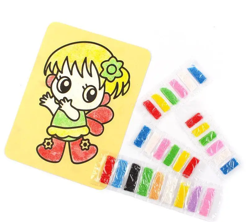 Фото 10pcs DIY 9 Color Painting Professional Colorful Kids Backup Sand Bar Children's Learning Educational Drawing Toy Unisex |