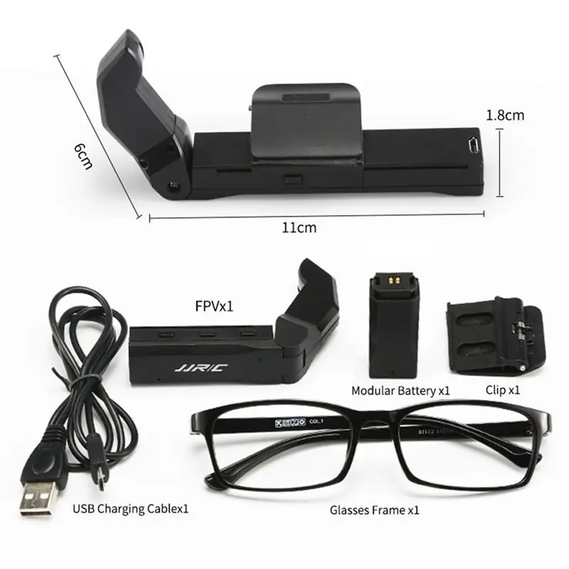 JJRC FPV-003 5,8 GHz 40CH полный диапазон частот автоматический поиск FPV очки Монокуляр очки с батареей для радиоуправляемого дрона запчасти