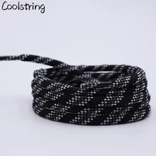 Coolstring 6mm Fat Tri-color Six-twill Round Shoelace Drawstring Waist Sweater Hat Rope Bootlaces Camping Polyester Shoes Laces