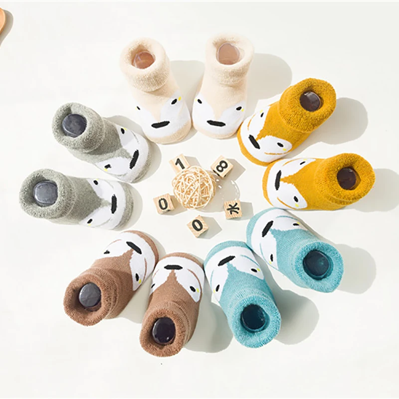 

2019 New Style Children Infant Cartoon Kids Indoor Floor Socks Baby Gift Baby Shoes Socks Thick Towel Leather Sole Non-Slip