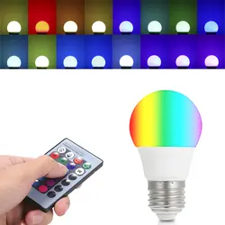 16 цвета 4 освещение AC85-265V Вт 3 светодио дный Вт RGB светодиодные лампочки E26/E27 База Разъем Держатель дистанционное управление IP42 воды гостиная